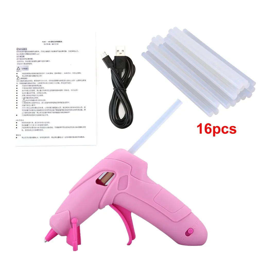 RJ807 USB зарядка 5В/1А термоплавкий Клеевой пистолет с клеевой палкой для рукоделия