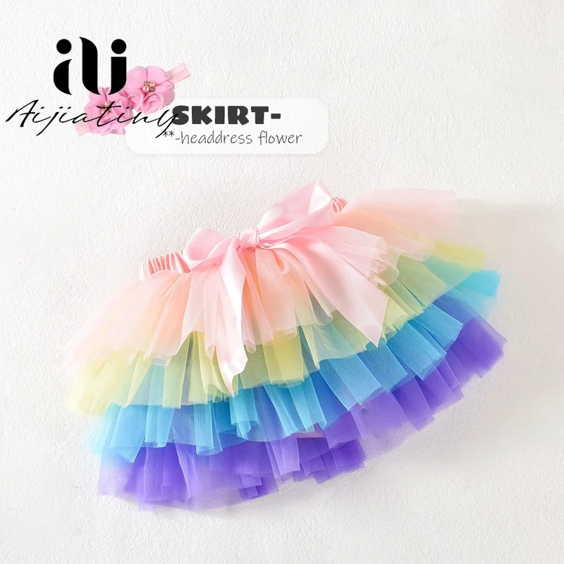 2 шт. тюлевые юбки и повязка на голову для новорожденных |