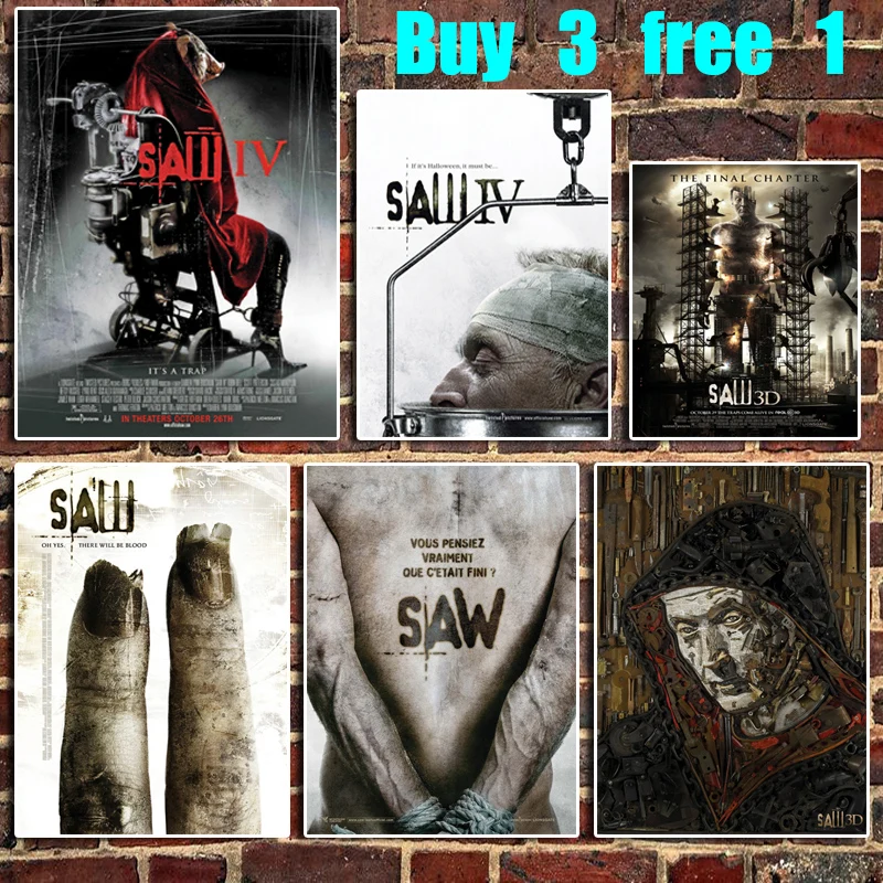 Ужасный фильм мультфильм ретро крафт-бумага плакат Бар Офис кафе магазин