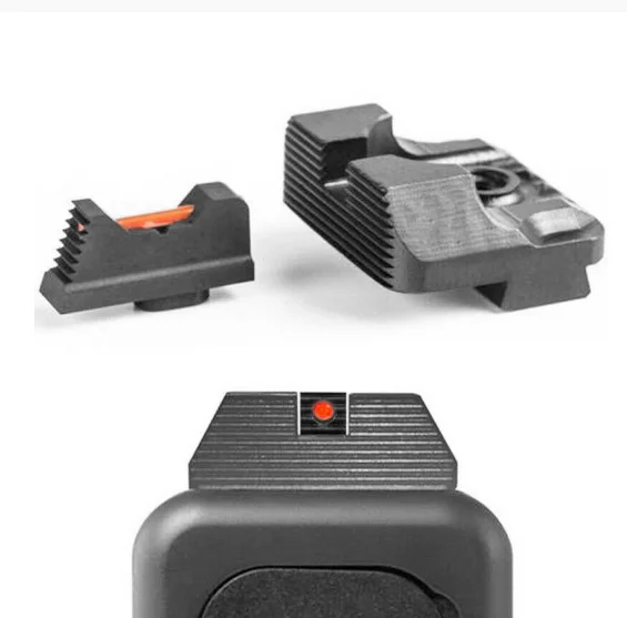 

Mini Glock Front Sight / Rear Combat Sight Tactical Fiber Optic Sight For Glock Handgun