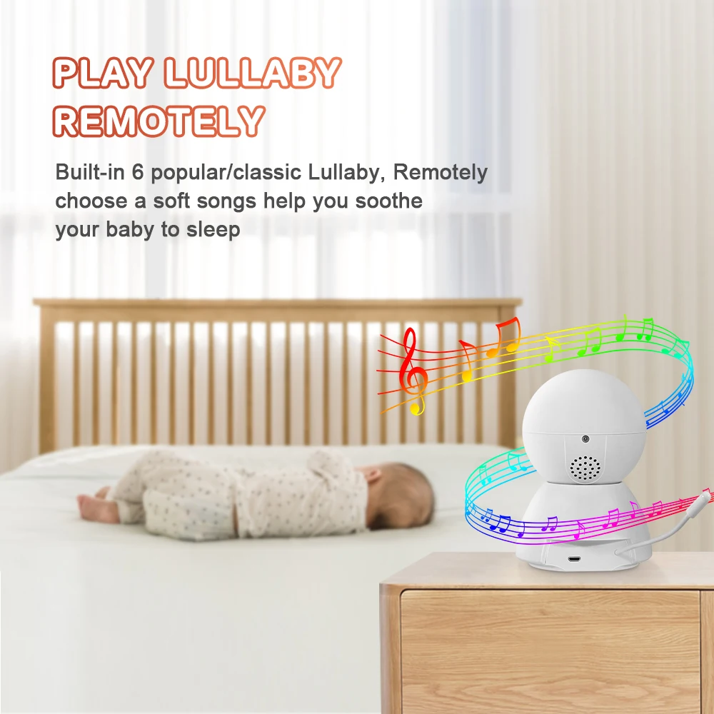 Tuya Smartlife с 1080P Wi Fi Видеоняни и радионяни Камера Ночное видение 355 ° PTZ пульт