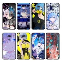 anime cute rem phone case for lg k51s k41s k30 k20 2019 q60 v60 v50 s v40 v30 k92 k42 k22 k71 k61 g8s g8 x thinq tpu