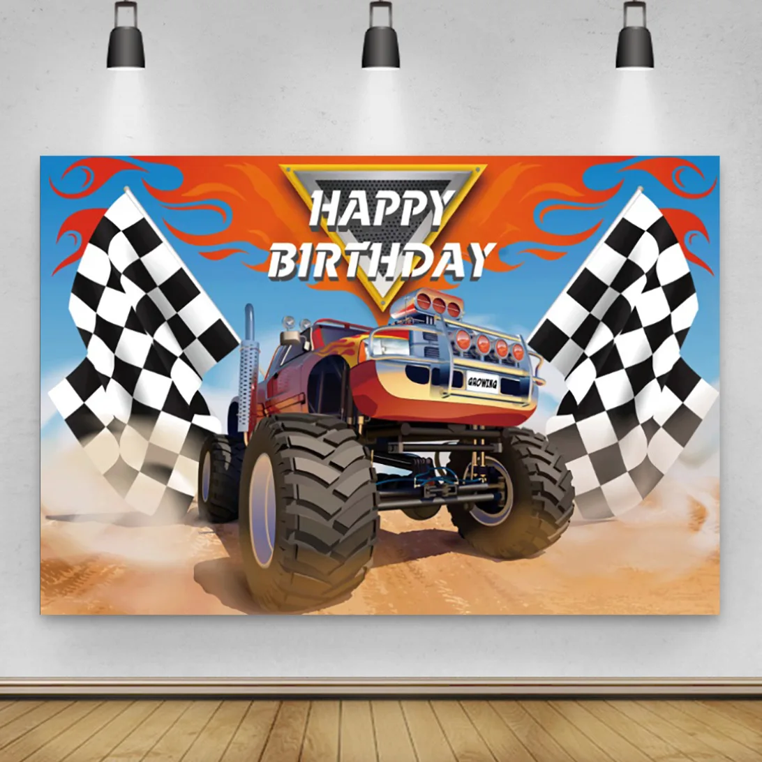 

Car Backdrop Birthday Party Decoration Boy Photography Background Vinyl Photographic Photo Studio Props 5*7ft