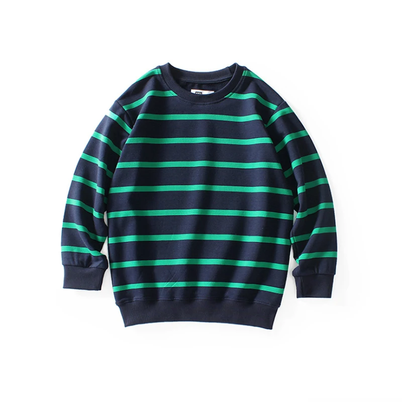 Детская одежда свитшот футболка модная подходящая ко всему с принтом в полоску