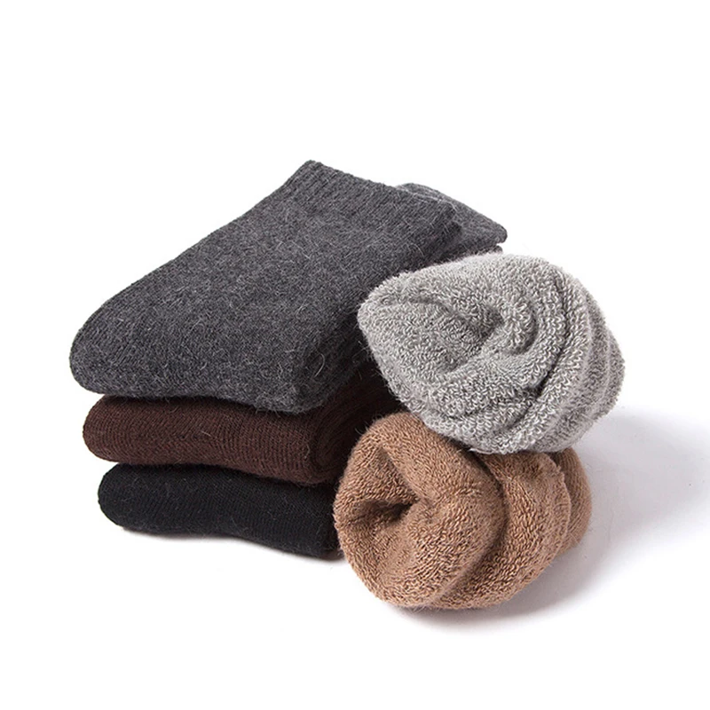 

Super TWhick Wool Socks Winter Warm Rabbit Socks Cashmere Snow Casual Socks Seamless Velvet Boots Floor Sock