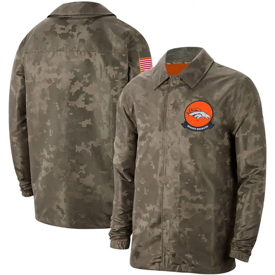 

Denver Men's Camo Broncos Salute to Service Sideline Full Zip Lightweight Jacket