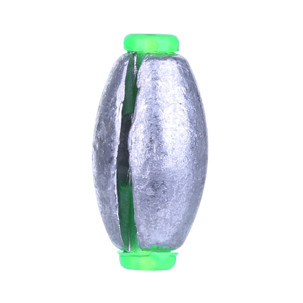 10 шт. в форме оливы свинцовые грузила Средний проход съемный разрезной