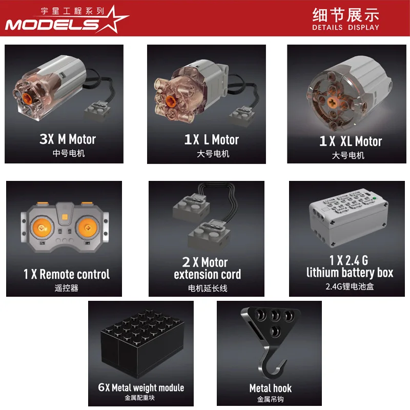 

Mould King 17013 Power Mobile Crane Building LTM11200 RC Liebherrrs High-Tech Motor Kits Blocks Bricks Birthday Children Gifts