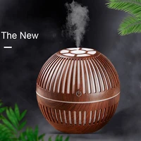 130ml wood grain air humidifier usb rechargeable humidifier essential aroma oil diffuser ultrasonic mini mist maker led ligh