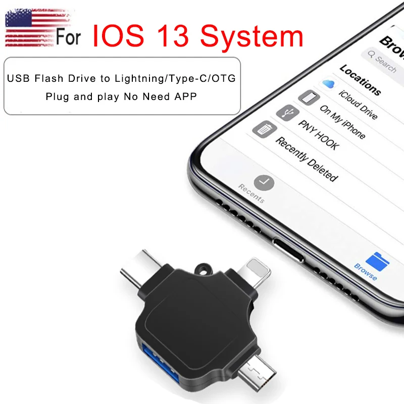 адаптер type c usb Адаптер OTG 3 в 1 0 для i phone pad камеры мыши микрофона