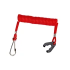 Красный безопасный переключатель для лодки, шнур для шнурка, зажим для двигателя