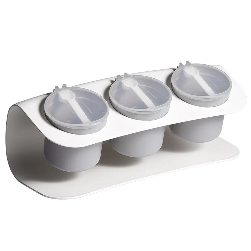 

3Pcs Sealed Seasoning Jars Nordic Kitchen Pepper Salt Sugar Moistureproof Cylinder Container Multifunction Candy Storage Bottle