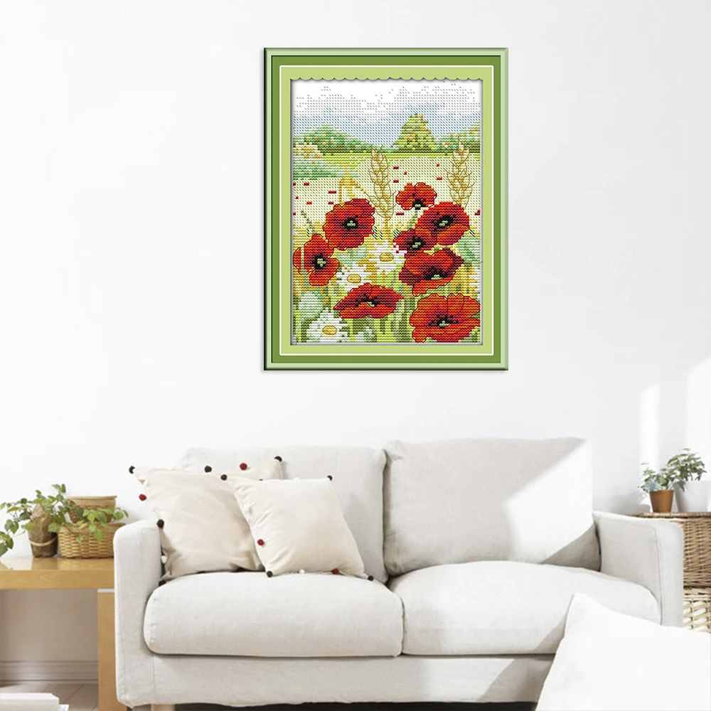 Joy Sunday Spring Scenery In Mountain Cross Stitch Kits Embroidery Needlework 11&amp14CT on Canvas Chinese | Дом и сад