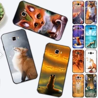 animal cute fox phone case for samsung j 2 3 4 5 6 7 8 prime plus 2018 2017 2016 core