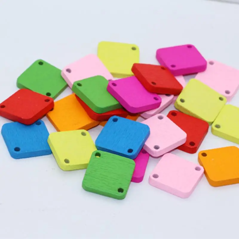 3PCS cs-076 wooden color square buttons garment accessories DIY craft | Дом и сад
