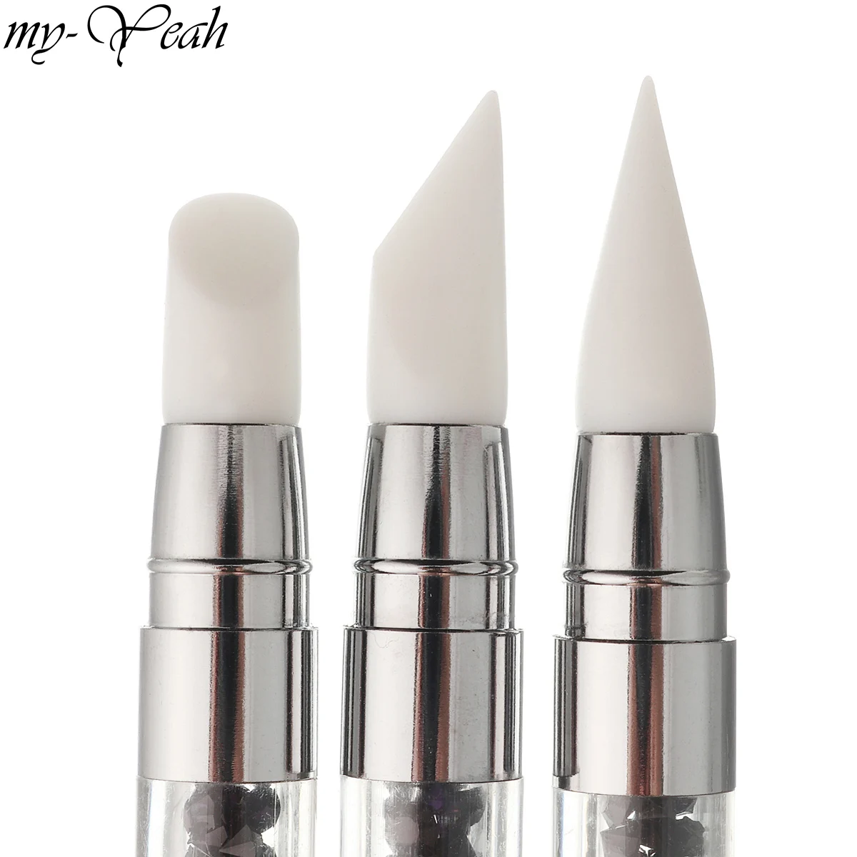 My-Yeah 3 вида стилей двойной конец дизайн ногтей Силиконовый УФ гель DIY резная