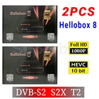 2 шт. H.265 HEVC ТВ приемник DVB T2 S2 S2X Hellobox 8 телеприставка Поддержка RJ45 PowerVu Biss встроенный WiFi