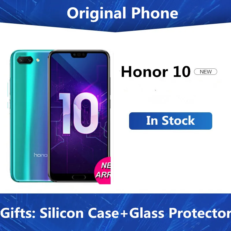 Сотовый телефон Honor 10 4G LTE Kirin 970 Android 8 1 IPS 5 84 дюйма 2280X1080 6 ГБ ОЗУ 128 Гб ПЗУ МП NFC