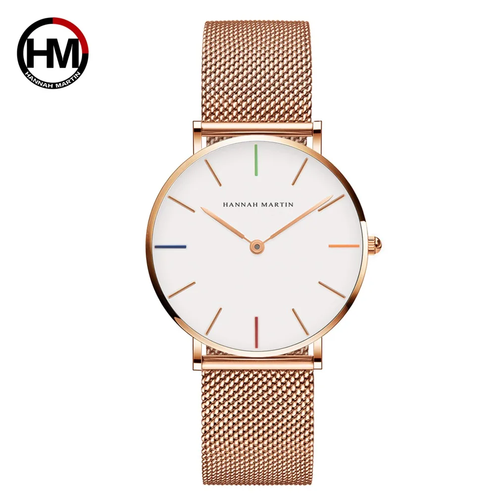 

Top Brand Luxury Watch Quartz Women's Watches Stainless Steel Mesh Women's Wristwatch Rose Gold Waterproof Watches for Woman