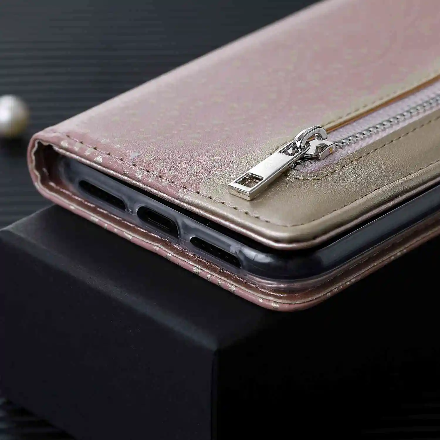 Кожаный чехол для iphone 6 6S 7 8 Plus XR X XS Max 11 Pro Max на молнии Держатель для карт кошелек чехол для iphone 6plus 7plus 8plus чехол