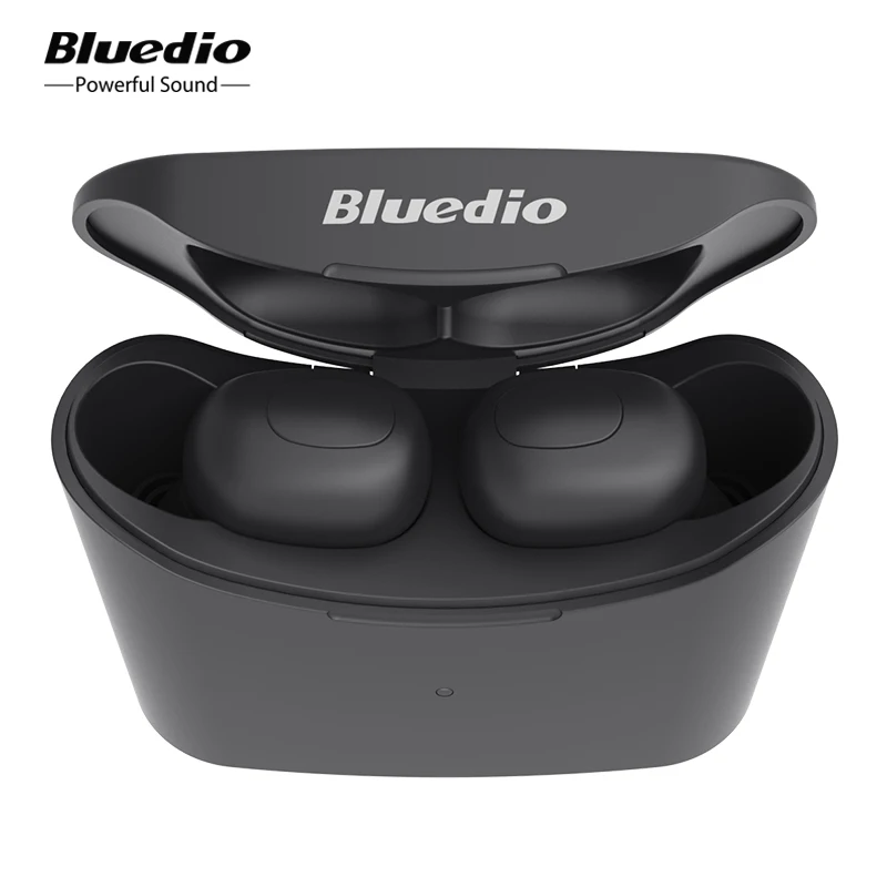 Bluedio T-elf мини TWS наушники Bluetooth 5,0 Спортивная гарнитура Беспроводные наушники с зарядным устройством для телефонов - Цвет: T-elf 2 Black