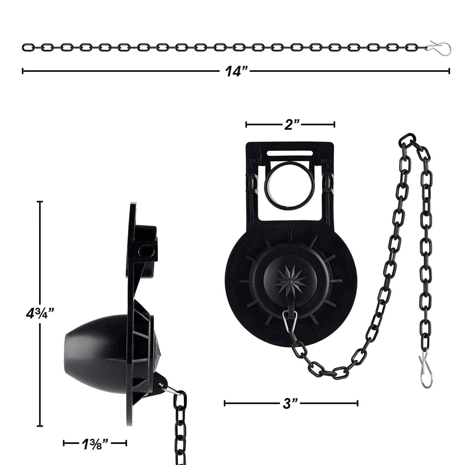 

Toilet Flapper Seal Adjustable Tank Flap Cover Bathroom Accessories Part Drain PVC Repair Ring Home Water Saver