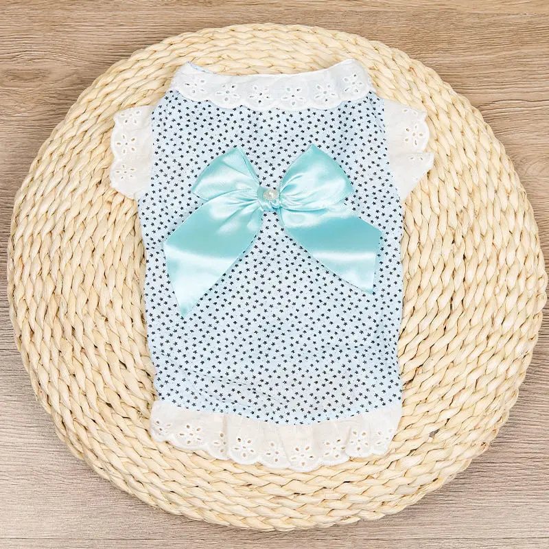 Одежда для девушек и собак юбка собаки хлопковая принцессы пары летняя Дамская