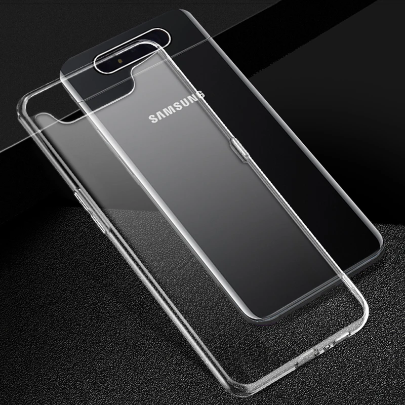 MAKAVO Премиум ТПУ чехол для Samsung Galaxy A80 тонкий прозрачный силиконовый мягкий