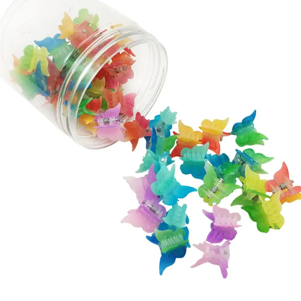 

Мини-заколки для волос с бабочкой, 50 шт., маленькие заколки для волос, Красочные заколки для волос, милые аксессуары для волос для 90-х женщин, ...