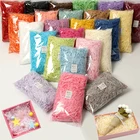 100 гпакет красочные измельченные гофрированная бумажная рафия конфеты Коробки DIY Подарочная коробка наливное оборудование для упаковки для свадьба украшение дома