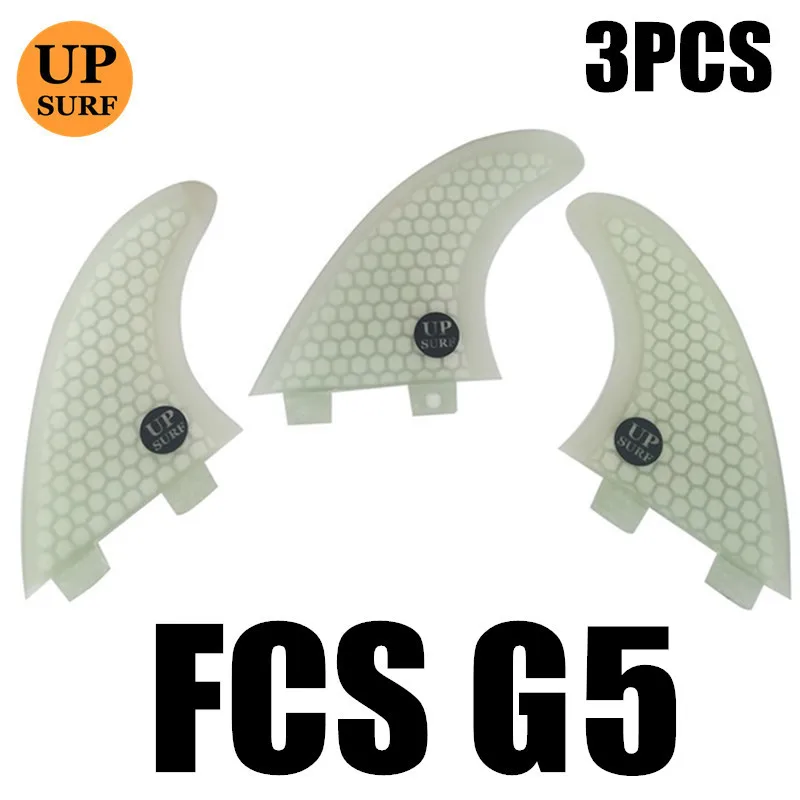 G5 3pcs white Upsurf логотип FCS плавники G3/G5/GL с винтами и ключ плавники сумка для серфинга сотовый плавник Стекловолокна Плавники FCS Quilhas плавники - Цвет: G5 3pcs white