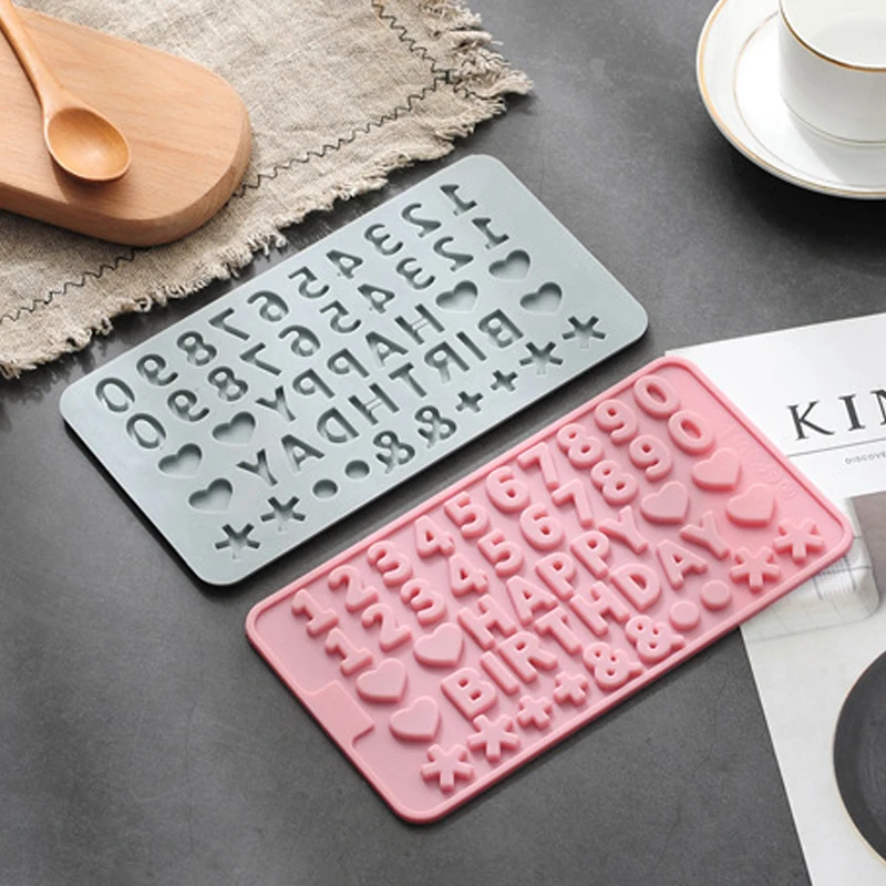 Инструменты для украшения тортов силиконовая шоколадная форма с буквами и