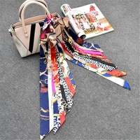40 colors new silk small women fashion scarf hair bag handle decoration tie multifunction hand ribbon 4104cm fashion cheapest