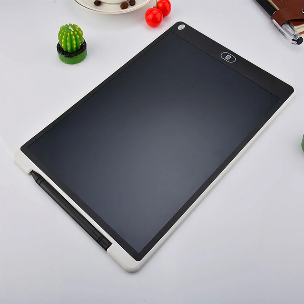 

12 Inch Writing Tablet Electronic Digital Drawing Board Erasable One-Click Erase Writing Pad Color Screen with Lock Button