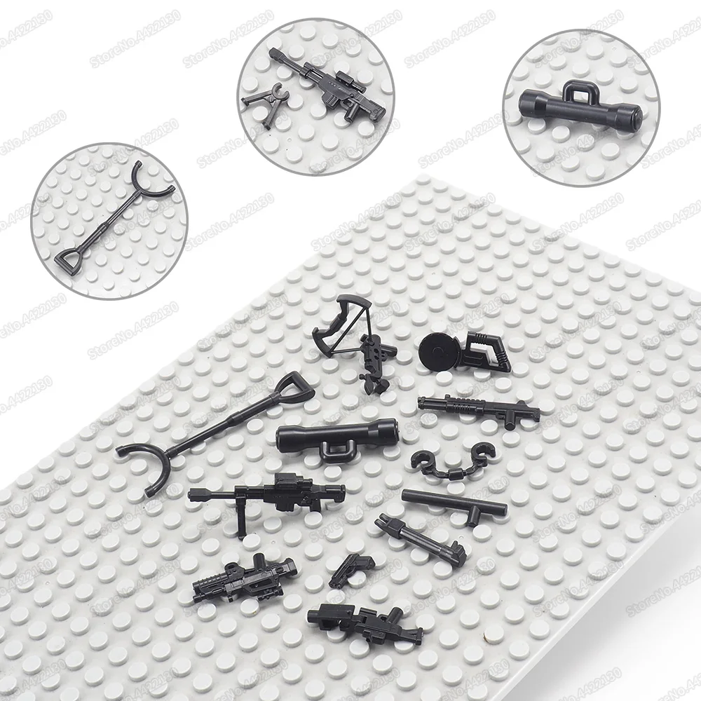 Военный поворотный пистолет оружие строительный блок армия WW2 фигурки солдат