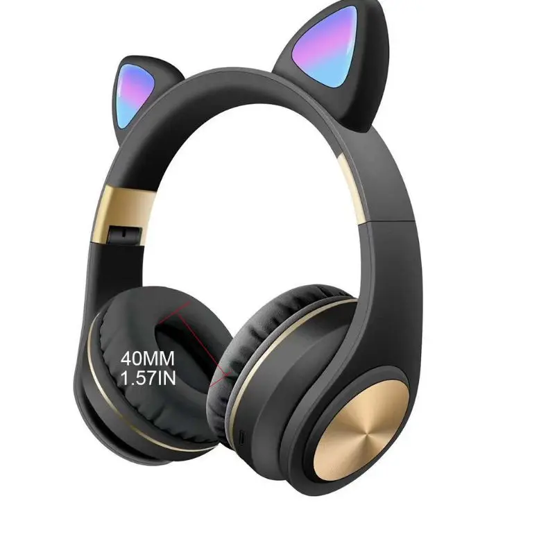 Беспроводные Складные Bluetooth-наушники со светодиодсветильник кой и микрофоном |