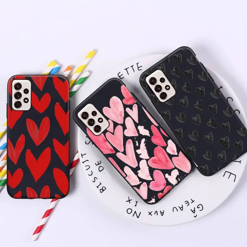 

Colorful Love Heart Phone Case For Xiaomi Mi 11 Redmi Note 7 8 9 pro 8T 9T 9S 9A 10 Lite pro