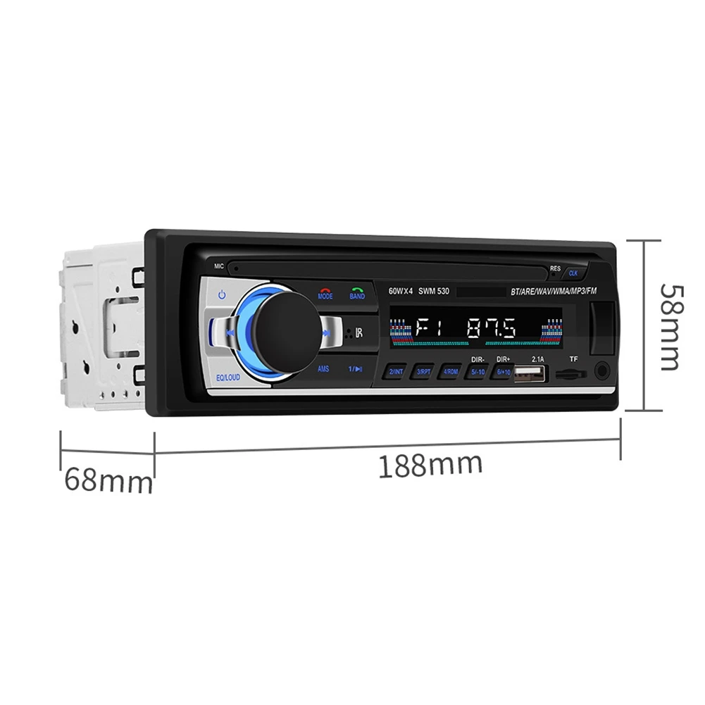 

Dual USB Car Mounted FM Radio BT Hands Free Call Lossless Music MP3 Player