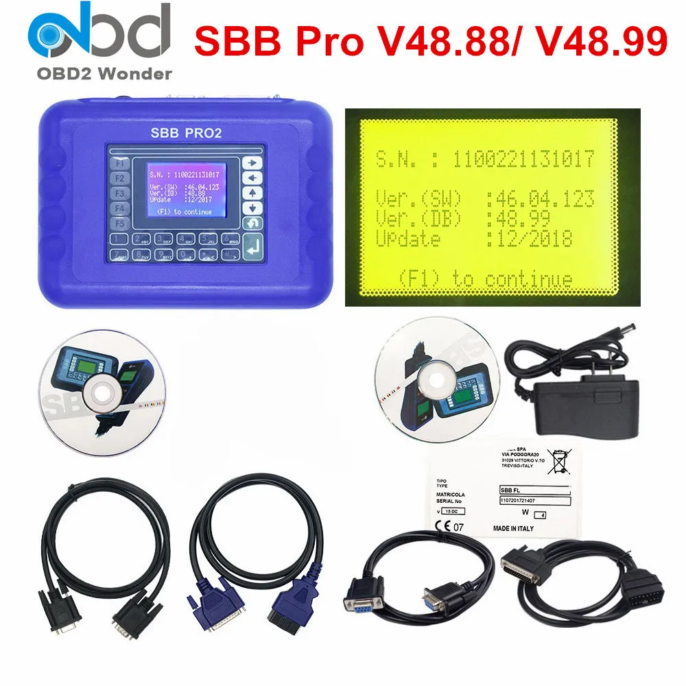 Новейший инструмент программирования ключа SBB Pro2 Auto программатор ключей V48.88 V48.99