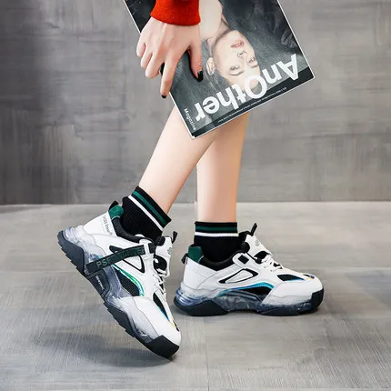 

Retro Thick-soled Woman Sports Shoes All-match Height Increasing Casual Sneakers Spring Autumn Shoes Comfortable 2021 New Shoes