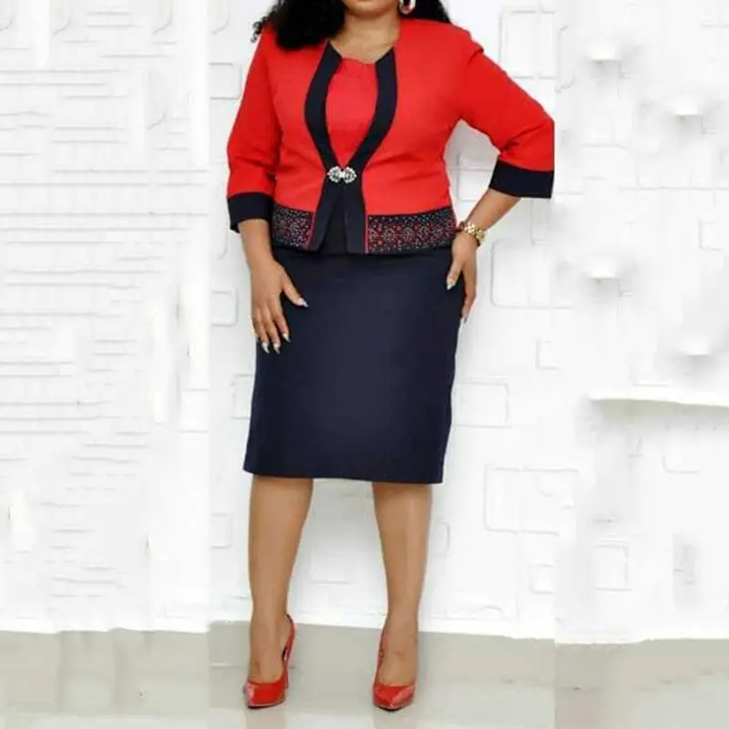 Женский комплект из двух предметов большого размера плюс 4XL элегантные блейзеры