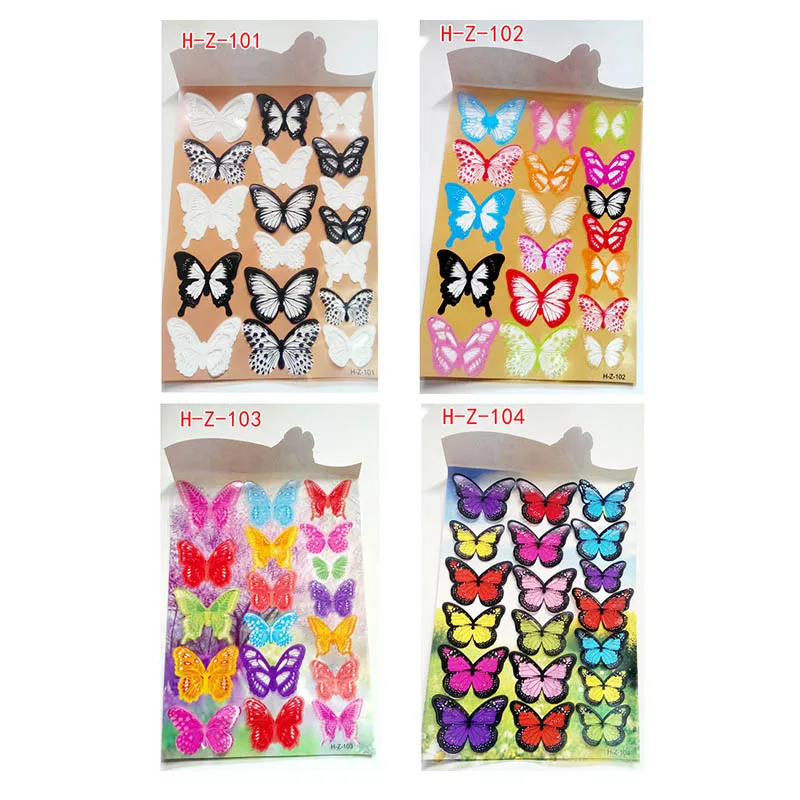18 шт. в форме бабочки DIY обои магнит на холодильник трехмерные ПВХ наклейки стену
