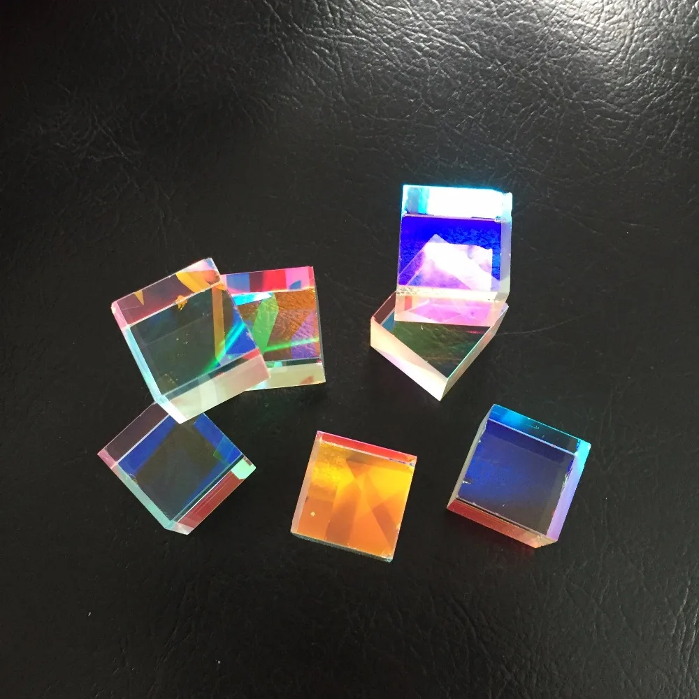 4 шт. 2.2X2.3cm DIY дефектный X кубическая Призма крест дихроическая RGB комбинированный