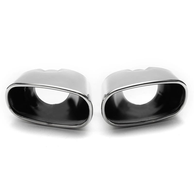 Пара хромированных выхлопных газов с двойным хвостовым наконечником из