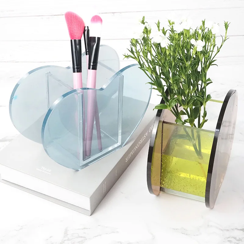 

Creative Silicone Tabletop Ornaments Hydroponic Flower Pot Resin Mold DIY Crystal Drop Mould Vase Storage Box Gift