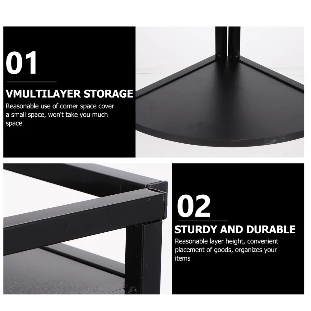 

1Pc Corner Table Rack Storage Shelf Kitchen Desktop Triangular Storage Shelf