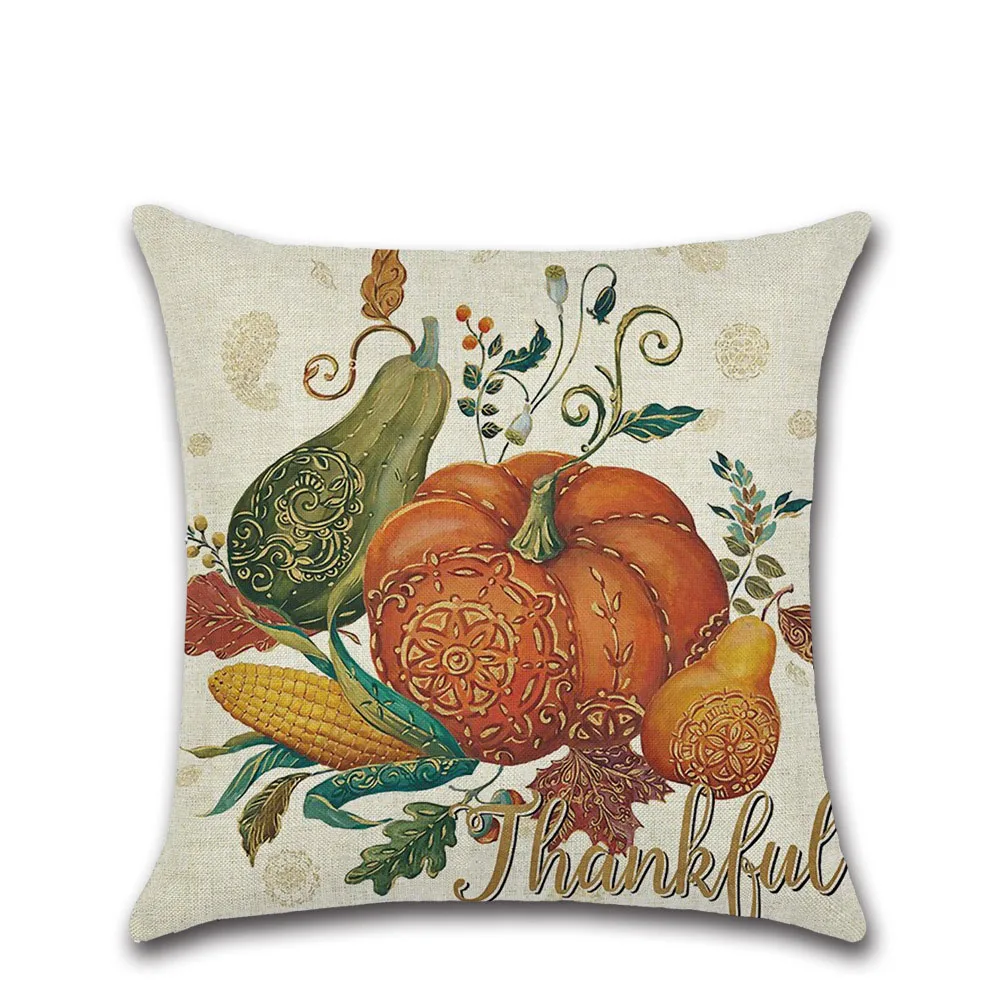 

Retro Linen Cushion Cover Decorative Pumpkin Pillowcase 45*45cm Pillow Case