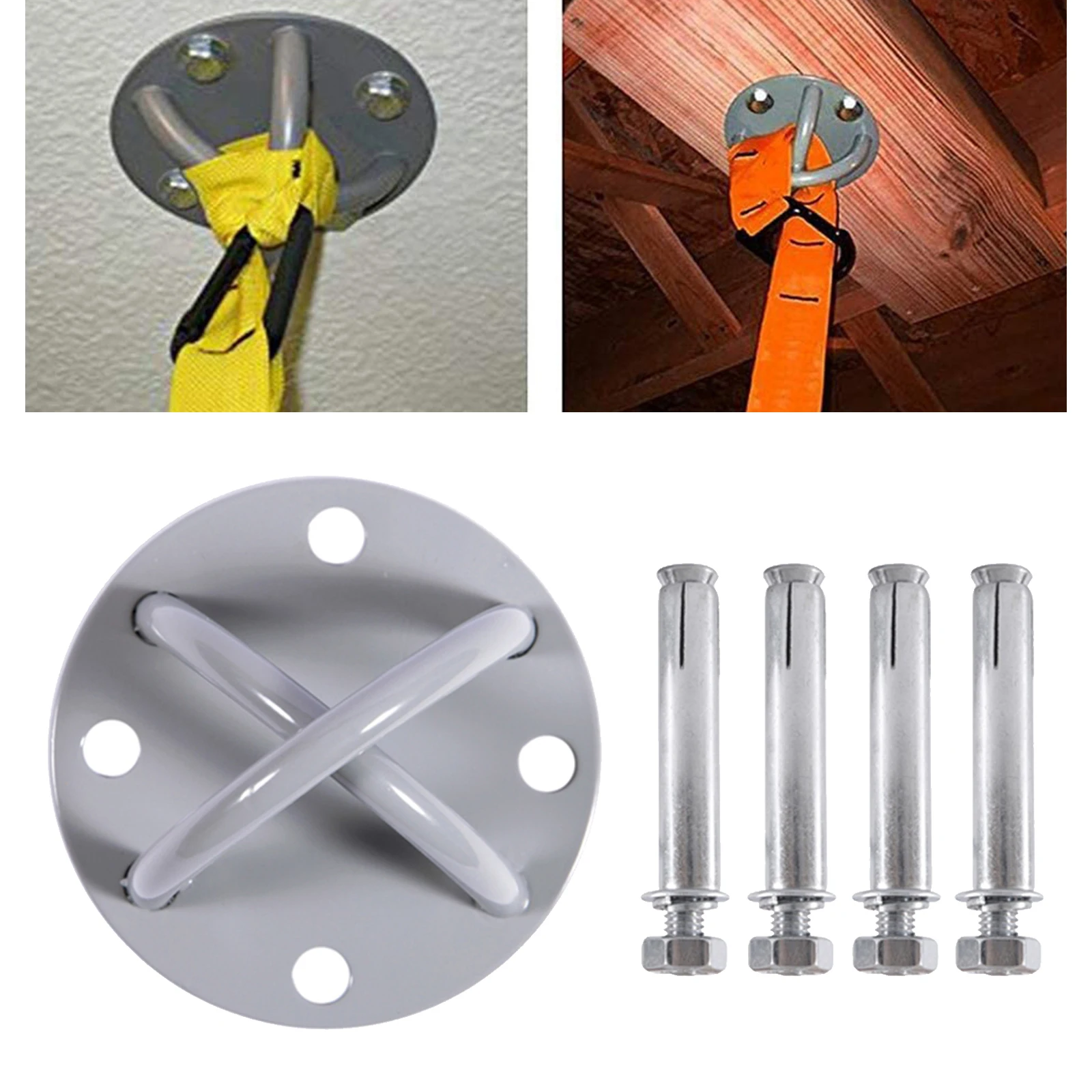 Крепкий Потолочный крюк для йоги стальные подвесные ремни гимнастические кольца