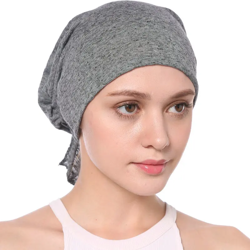 

Islamic Women Head Wrap Scarf Islamic Hijab Inner Cap Underscarf Arab Headwear Chemo Cancer Stretch Hat Turban Bonnet Fashion