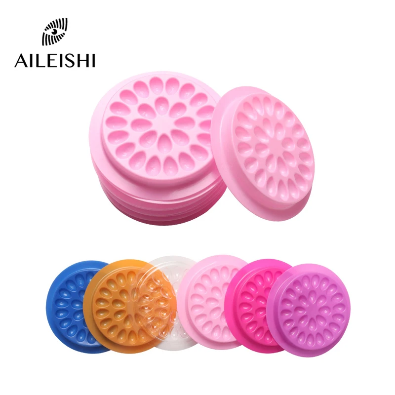 

10PCS Glue Gasket Eyelash Glue Holder Adhesive Pallet Eyelash Extension Glue Pads Stand On Eyelash Plastic Makeup Tools